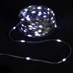 Niskonapięciowe lampki choinkowe 100 led taśmowe Zimna biel, 10 m — zdjęcie 3
